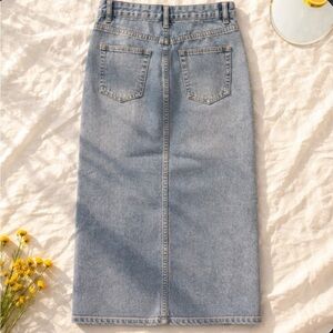 Beginning Boutique Blue Denim Skirt